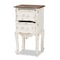 Baxton Studio Levron Traditional Two-Tone Walnut Brown and Antique White Finished Wood 2-Drawer Nightstand 194-11954-ZORO - alternate 7